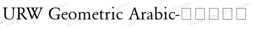 URW Geometric Arabic字体转换